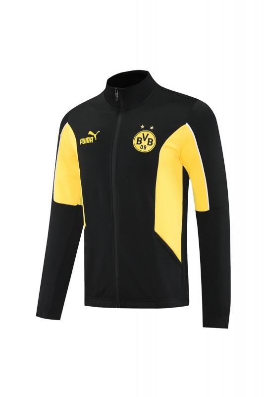 25/26 Borussia Dortmund Black/Yellow Full Zipper Jacket +Long Pants