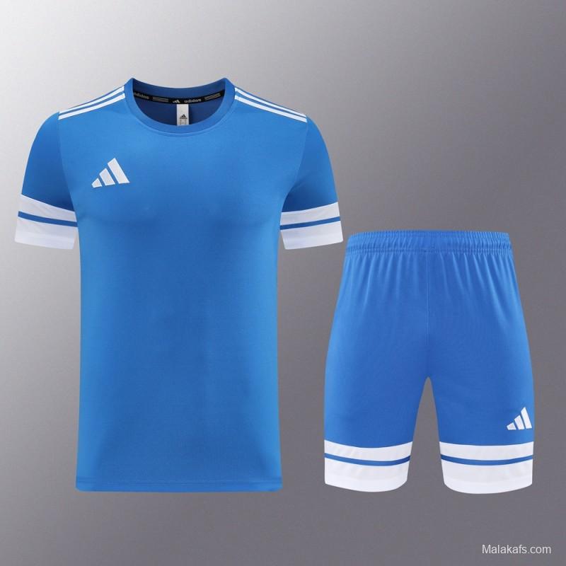 2025 Adidas Blue Short Sleeve Jersey+Shorts