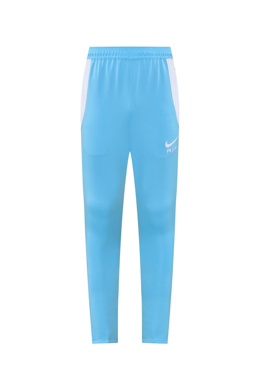 2025 Nike Air Tracksuit Set - Light Blue with Navy Accents Full Zipper Jacket + Long Pants