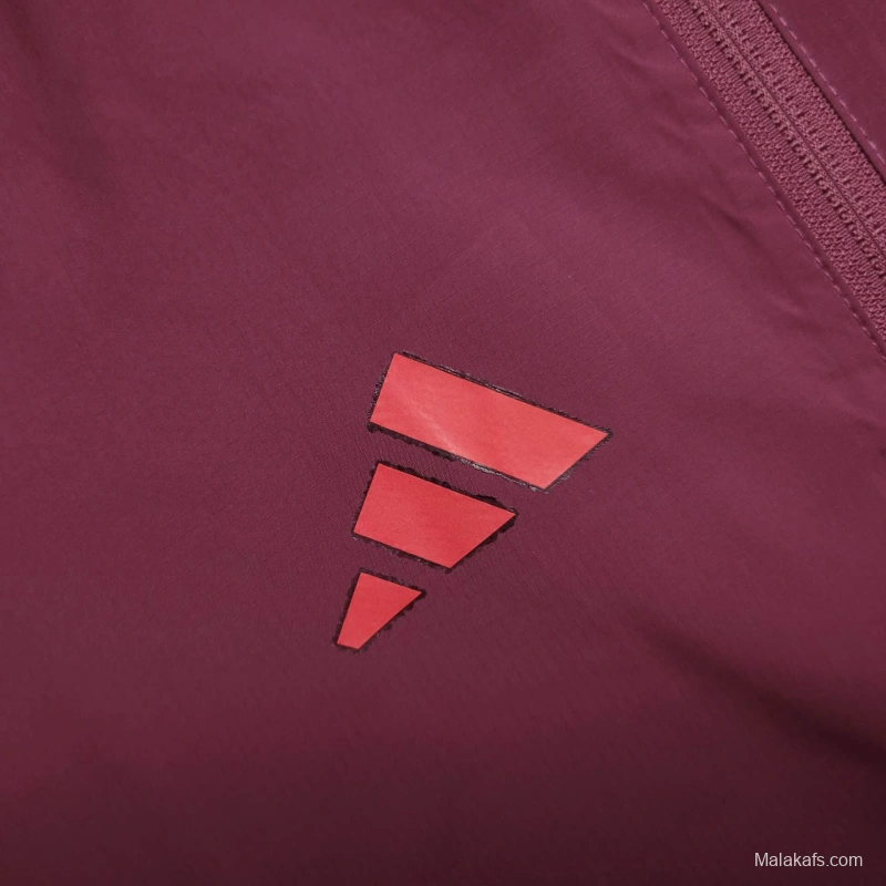 25/26 Bayern Munich Jacket Wine Windbreaker
