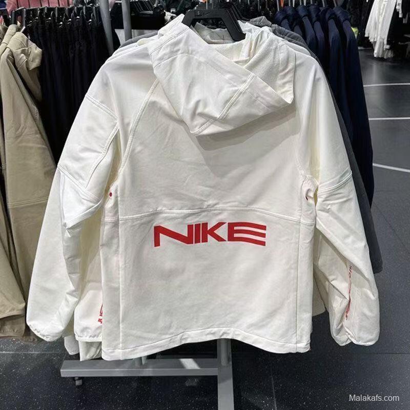 2025 NIKE White/Black Casual Jacket Windbreaker - 2 Colors