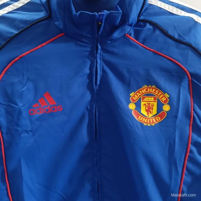 25/26 Manchester United Blue Windbreaker