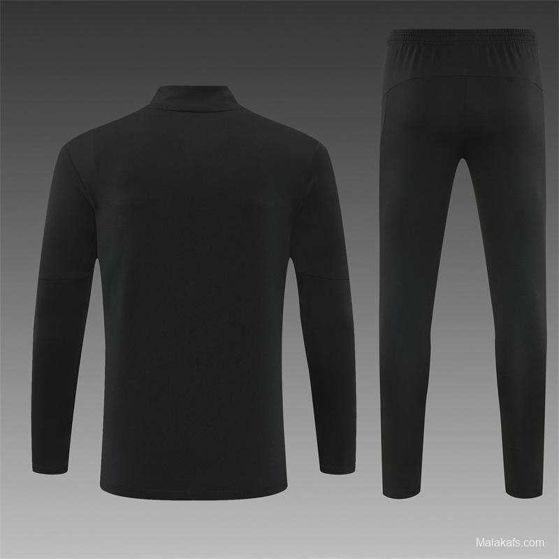 25/26 Manchester City Black Half Zipper Jacket+Long Pants