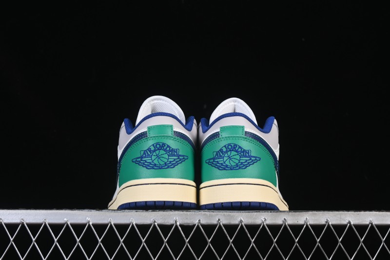 Nike Air Jordan 1 Low AJ1 Blue Green Colorway Low-Top Casual Skate Shoes - 553558-147
