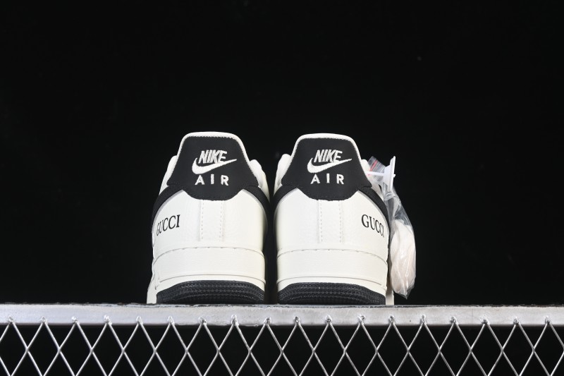 Nike Air Force 1'07 Low Gucci Collaboration White Gray Black Casual Sneakers - YF9511-808