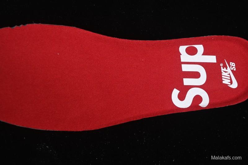 Nike Supreme x Nike SB Dunk Low Ocean Fog Limited Edition Black Warrior Low Top Casual Skate Shoes - HQ8487-001