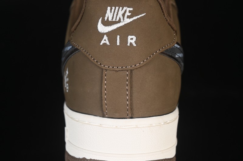 Nike Air Force 1 '07 Low LV Collaboration Military Green Silver Black Casual Sneakers - DK0188-086