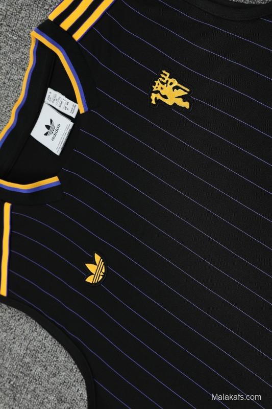 25/26 Manchester United Adidas Original Wine Vest Jersey+Shorts