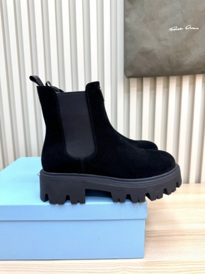 Prada 2025 SS Platform Ankle Boots - LY0340