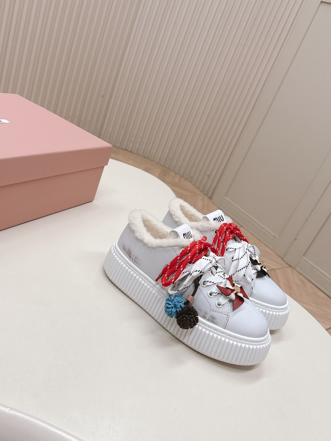 Miu Miu 3D Embroidered Platform Casual Shoes - LY00320/LY00340