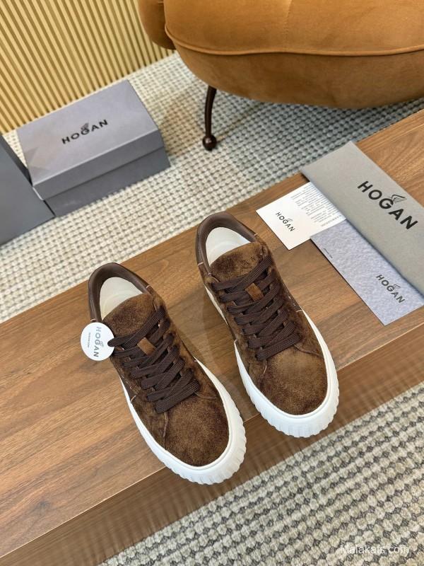 Hogan H-STRIPES Series Couple Thick Sole Biscuit Shoes Airship Shoes Casual Sneakers - AS00310