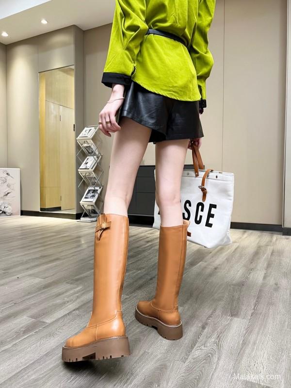 Celine 2025/SS Fall Winter Belt Buckle Long Boots - LY00420