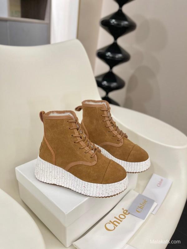 Chloe 2025 SS New Snow Boots with Lightweight Rubber Sole - LY00350