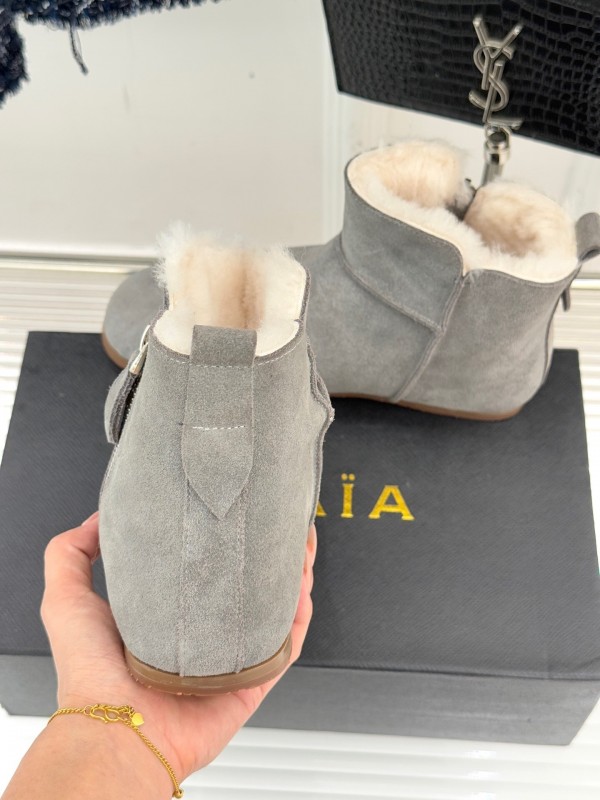 ALAIA Minimalist Side Zipper Retro Snow Boots - KFY00320