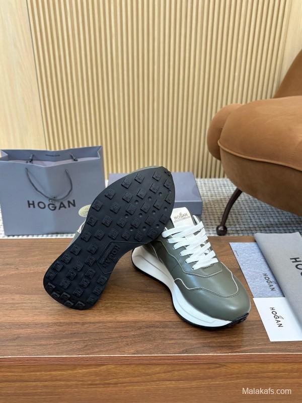Hogan H-STRIPES Series Couple Thick Sole Dad Shoes Flying Boat Shoes Casual Sports Shoes - AS00350