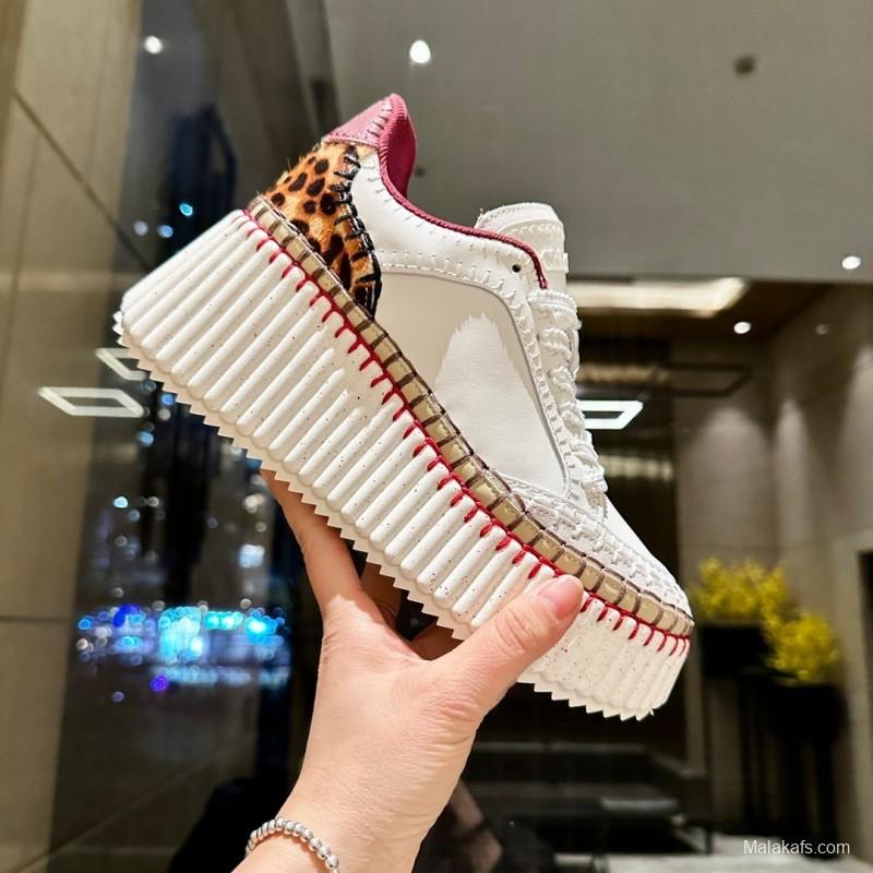 Chloe 2025/SS Hand-Stitched Mark Line Casual Shoes - LY00350