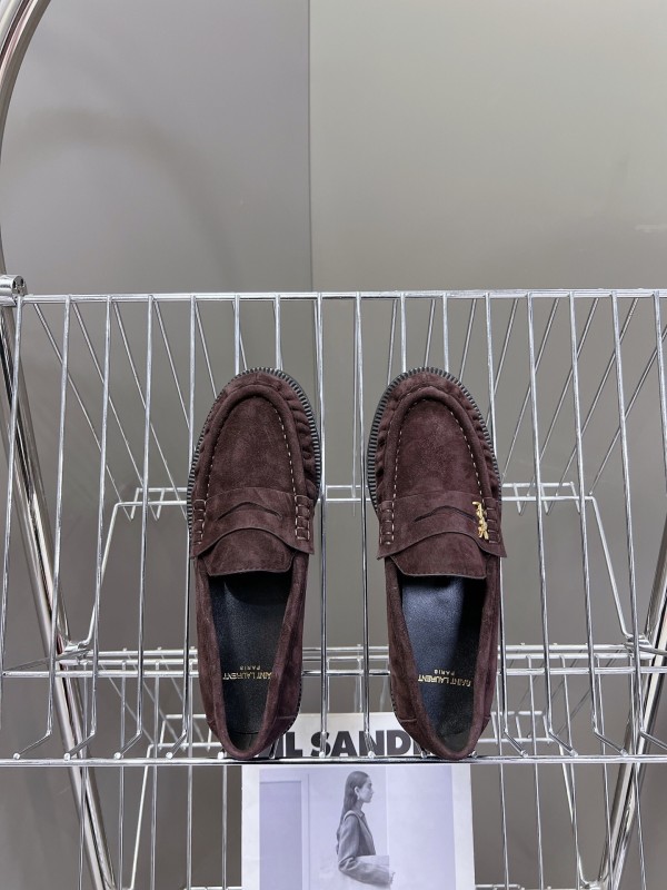 Saint Laurent Classic Loafer Leather Shoes - KFY00350