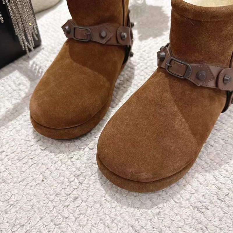 Balenciaga F022 Winter Wool Ankle Boots Snow Boots - F022