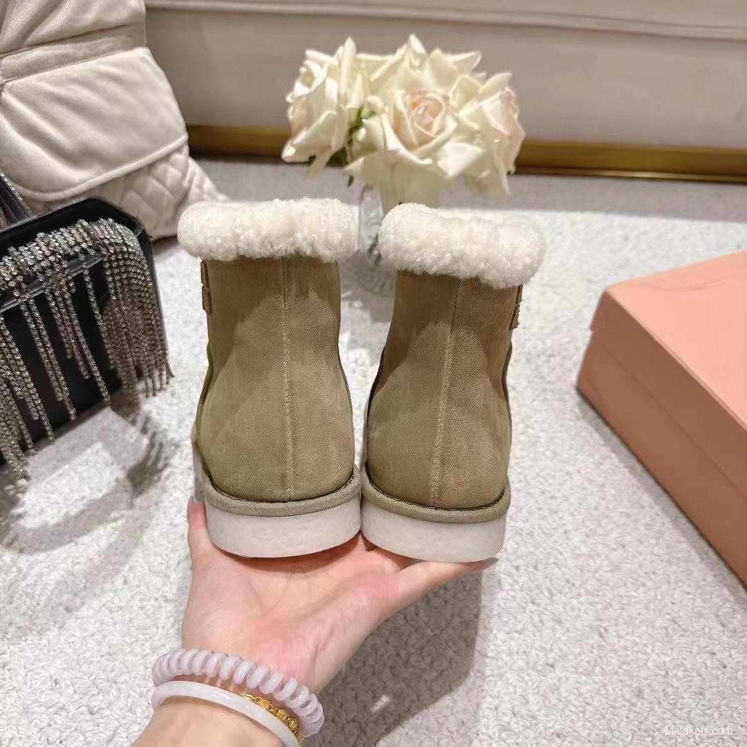 MIU MIU 2025/SS Korean Style Popular Small Potato Snow Boots Upgrade Version - LY00300