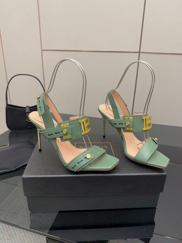 Balmain 2025/SS Metal Heel High Heel Sandals - KFY00320