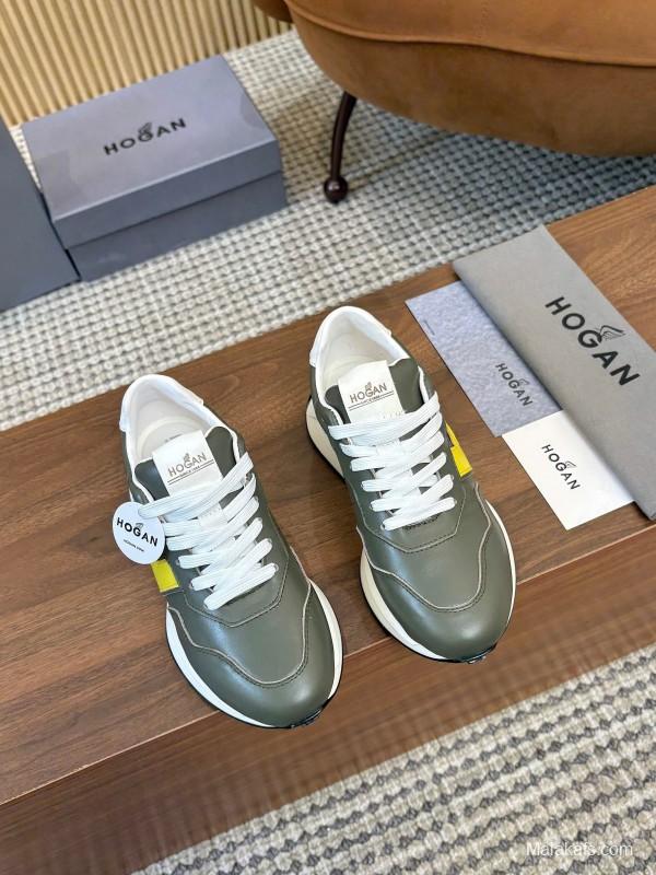 Hogan H-STRIPES Series Couple Thick Sole Dad Shoes Flying Boat Shoes Casual Sports Shoes - AS00350