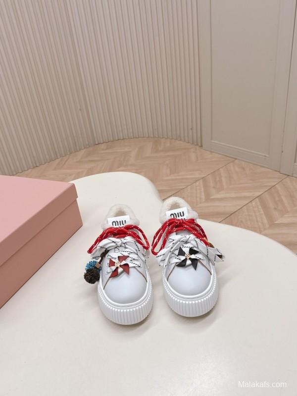 Miu Miu 3D Embroidered Platform Casual Shoes - LY00320/LY00340