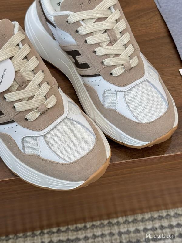 Hogan H-STRIPES Series Couple High Platform Chunky Dad Shoes Casual Sneakers - LY00370/LY00380