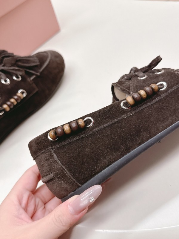 Miu Miu Fall/Winter 2025 Tassel Loafers Slip-On Shoes - LY00330