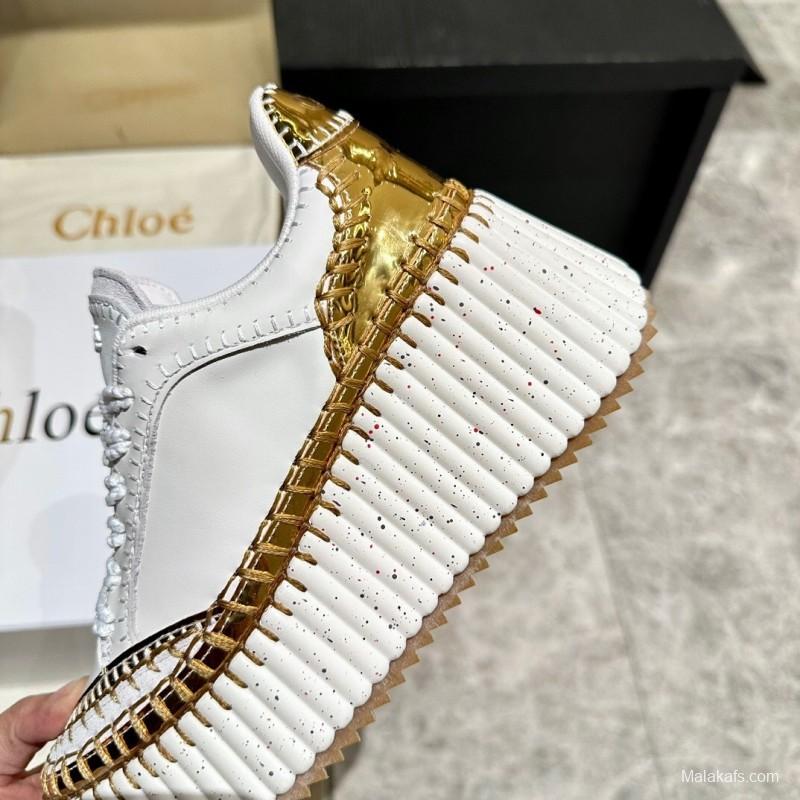 Chloe 2025/SS Stitched Mark Line Casual Shoes - LY00350