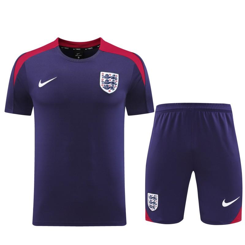 2025 England Purple Short Sleeve+Soccer Shorts