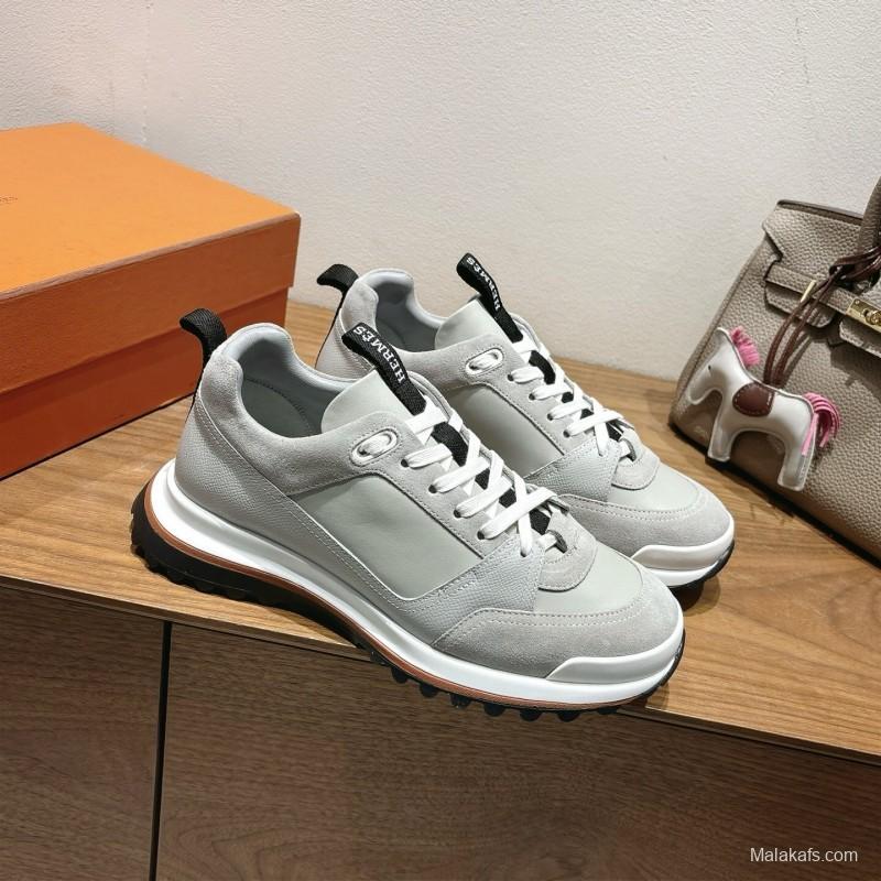 Hermès 2025/SS Autumn Winter New Boot-Type Shoes with British Color Blocking Design - AS00410