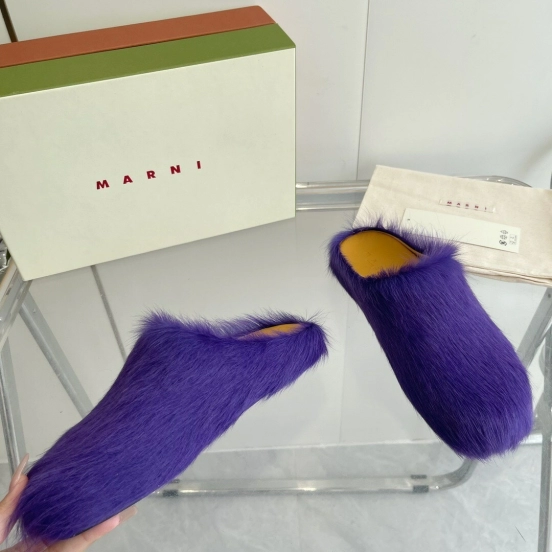 Marni 2025/SS Pony Hair Loafer Shoes - LY00