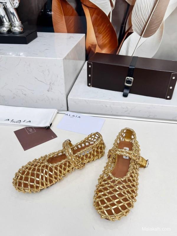 Alaia Handwoven Ballet Dance Shoes with Inner Height Increase - LY00280