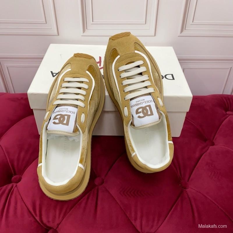 Dolce & Gabbana 2025 SS New Collection Luxury Embroidered Logo Sneakers - AS00300