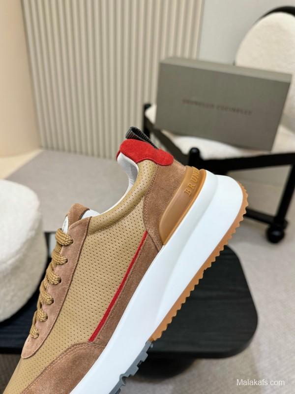 Brunello Cucinelli Casual Sneakers with Seasonal Colors and Leather Lining - KFY00320