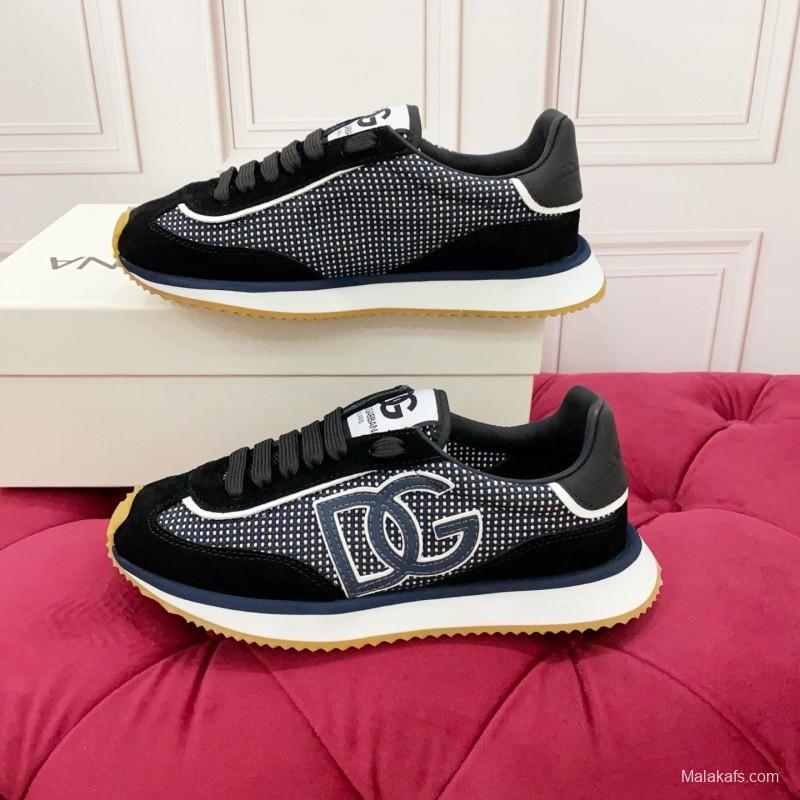 Dolce & Gabbana 2025 Spring Summer Collection Luxury Embroidered Logo Sneakers - AS00300