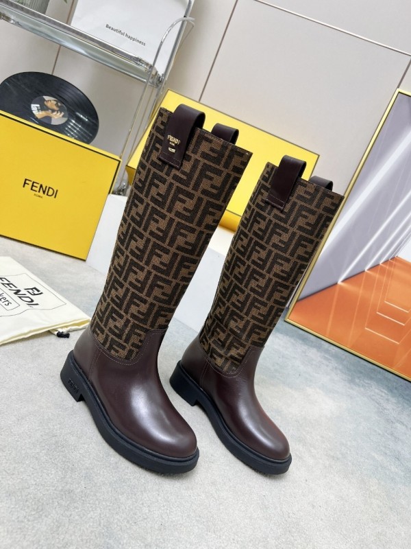 FENDI 2025/SS Fall/Winter Monogram Platform High-Top Boots - LY00400