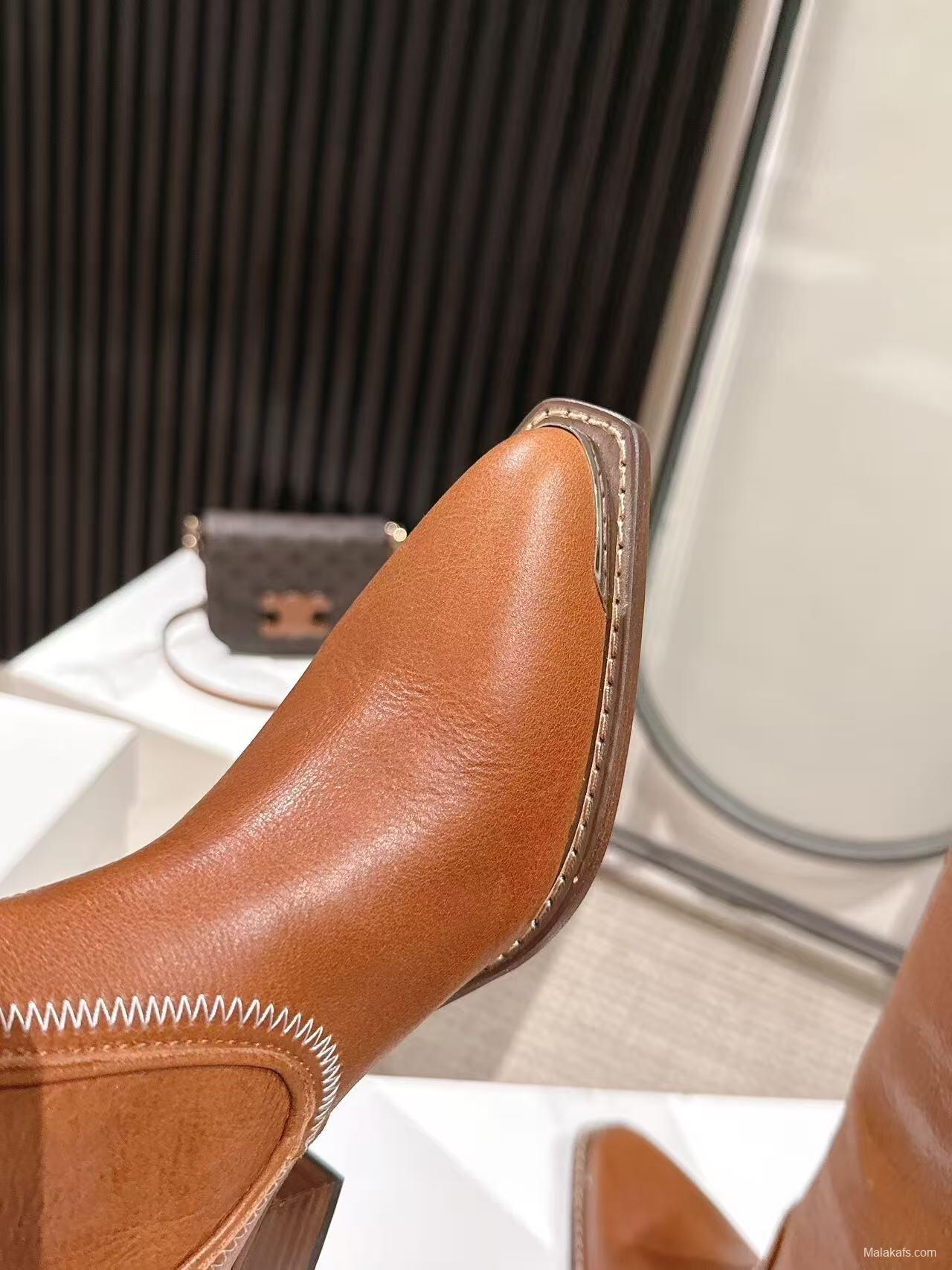 CELINE 2025/SS Fashion Boots Retro European Style Short Boots - LY00500