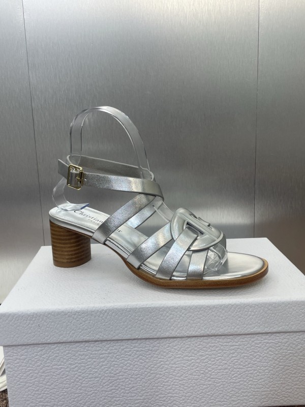 Dior D-Club Jelly Color Hollow Layered Cross Strap Mid Heel Women Shoes - KFY00290