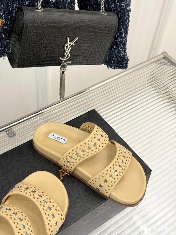 ALAIA 2025 SS Hollow-Out Casual Sandals - KFY00260