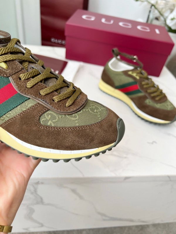 Gucci Women's Casual Shoes with GG Supreme Print and Metal Horsebit Detail - AS00330