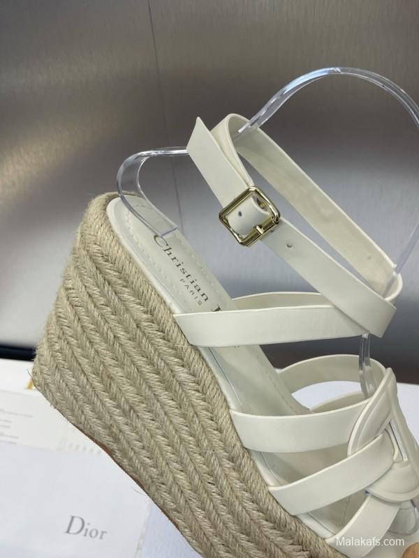 Dior D-Club Jelly Color Hollow Layered Cross Strap Platform High Heel Women Shoes - KFY00290