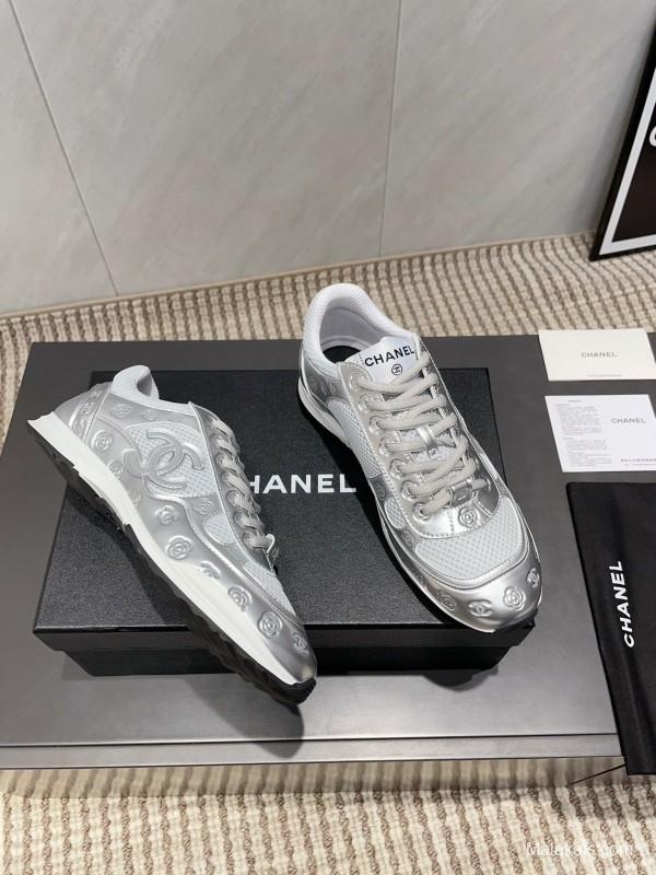 Chanel Silver Horn King II Casual Series Sports Shoes - KFY00330