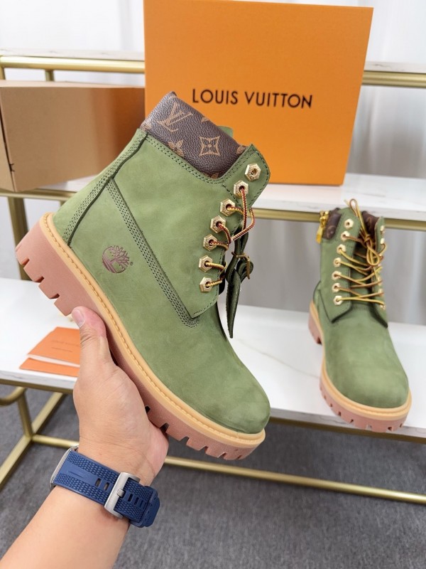 Timberland x LV Monogram Ankle Boots Waterproof Suede - LY00380