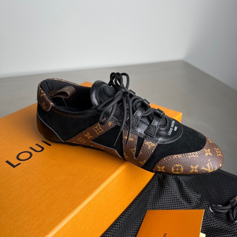 Lv Sneakerina 2025 SS Ballet Round Toe Lace-Up Low Top Lifestyle Casual Shoes - YC