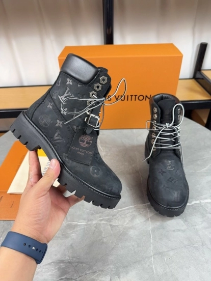 Timberland x LV Monogram Ankle Boots Waterproof Suede - LY00380