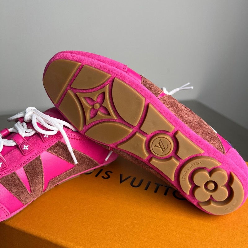 Lv Sneakerina 2025 SS Ballet Round Toe Lace-Up Low Top Lifestyle Casual Shoes - YC