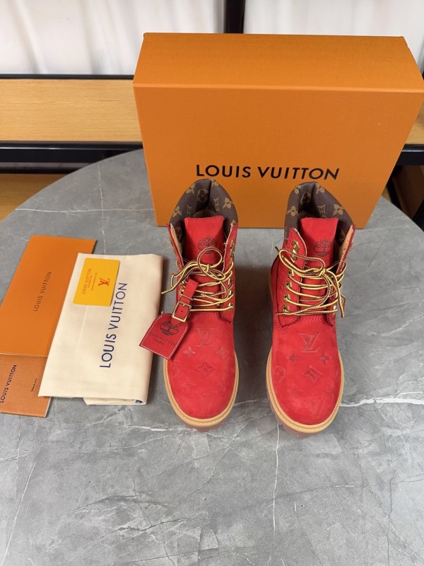 Timberland x LV Monogram Ankle Boots Waterproof Suede Leather - LY00380