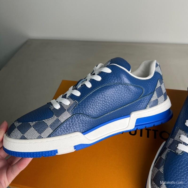 Louis Vuitton 2025 SS Replica Luxury Sneakers with Signature Logo and Dual-Color TPU Sole - YC