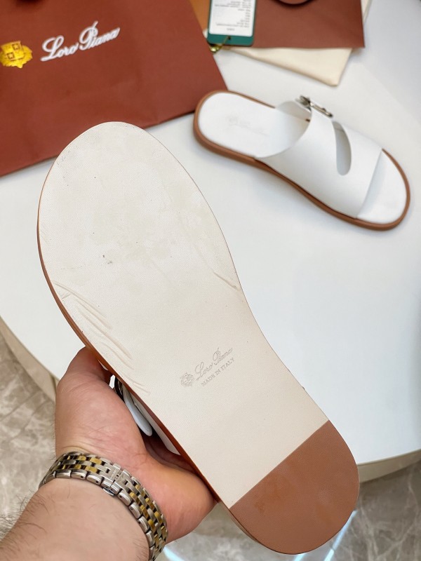 Loro Piana Men's Spring/Summer 2025 Casual Sandals with High-Quality Stitching - AS00250